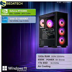 Sedatech PC Gamer • Intel i5-14600KF • RTX4060 • 32Go RAM • 1To SSD M.2 • Windows 11