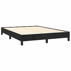 Acheter Maison Chic Lit adulte - Lit simple Cadre de lit,Structure du lit Contemporain Noir 140x190 cm Velours -MN56006