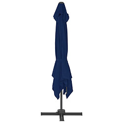 Helloshop26 Parasol déporté avec mât en aluminium 3 x 3 m bleu azuré 02_0008483 pas cher