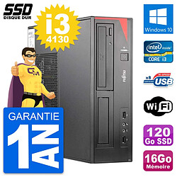 PC Fujitsu Esprimo E520 E85+ DT Intel i3-4130 RAM 16Go SSD 120Go Windows 10 Wifi - Occasion