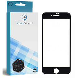 Visiodirect Film protecteur Verre trempé avec bordures noires pour iPhone SE 2022 5G taille 4.7"