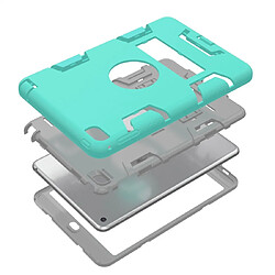 Wewoo Coque antichoc en silicone de couleur contrastée + PC pour iPad mini 5 / mini 4 avec support vert menthe pas cher