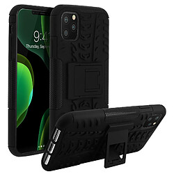 Avizar Coque iPhone 11 Pro Bi matière Rigide et Silicone Antichoc Béquille Support Noir