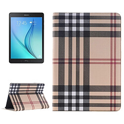 Wewoo Housse Étui pour Samsung Galaxy Tab A 9.7 4G LTE / T555 Plaid motif en cuir avec porte-cartes et fentes portefeuille