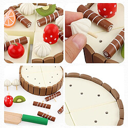 Wewoo Jouets de cuisine en bois prétendent jouer des de modèle de gâteau de coupe pour les enfants