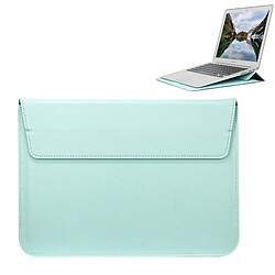 Wewoo Housse Étui vert menthe pour ordinateur portable ultra-mince Tablette Tactile 15,4 pouces, Taille: 39x28x1.5cm Enveloppe universelle Style PU en cuir avec support