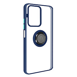 Avizar Coque Xiaomi 11T et 11T Pro Bi-matière Bague Métallique Support Vidéo bleu