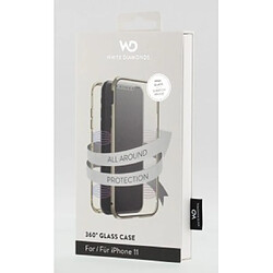 White Diamonds Coque de protection "360° Glass" pour iPhone 11, or