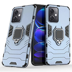 Htdmobiles Coque pour Xiaomi Poco X5 5G / Redmi Note 12 5G - housse etui rigide anti choc + film ecran - BLEU FONCE