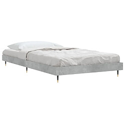 Acheter Maison Chic Lit adulte - Lit simple Cadre de lit,Structure du lit Contemporain gris béton 90x200 cm bois d'ingénierie -MN12926