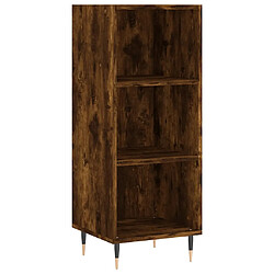 Acheter vidaXL Buffet haut Chêne fumé 34,5x34x180 cm Bois d'ingénierie