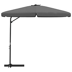 Helloshop26 Parasol mobilier de jardin d'extérieur avec mât en acier 300 x 250 cm anthracite 02_0008197