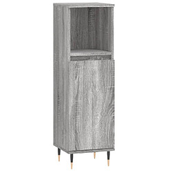 Maison Chic Armoire salle de bain,Meuble de rangement de salle de bain,Meuble haut sonoma gris 30x30x100 cm -GKD232914