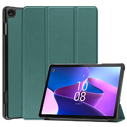 Etui en PU fonction d'éveil/veille automatique avec support pour votre Lenovo Tab M10 (Gen 3) - vert noirâtre