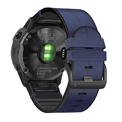 Bracelet en PU + silicone Surface de 26 mm bleu nuit pour votre Garmin Watch