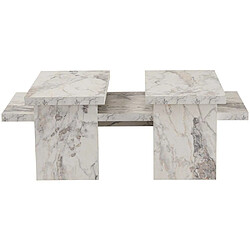 Acheter Hanah Home Table basse en aggloméré 110 x 45 x 41,4 cm Sanctuary beige marbré.