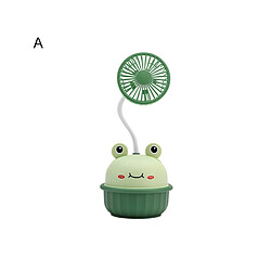 Avis Ventilateur Portable Rechargeable USB À Faible Bruit PP Une Clé Ouverte Ventilateur de Refroidissement Réglable à 360 Degrés pour la Maison-Vert