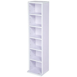 Helloshop26 Armoire étagère rangement CD / DVD meuble de rangement pour 100 CDs blanc/violet 0508023/2