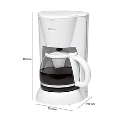 Acheter Cafetière 12-14 tasses 1,5L Bomann KA 183 CB Blanc