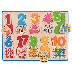 Bigjigs Toys Puzzle de chiffres et de couleurs