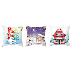 P135 4PCS 45 * 45cm Christmas House Modèle Taie d'oreiller Maison de vacances Décoration Couverture Canapé Coussin Coussin Chambre à la chambre à coucher