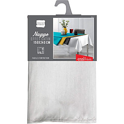 Douceur D'Interieur Nappe polyester unie shana Shantung - 150 x 240 cm - Gris