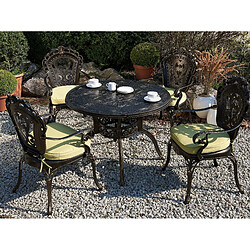 Beliani Table de jardin Métal Marron foncé SAPRI