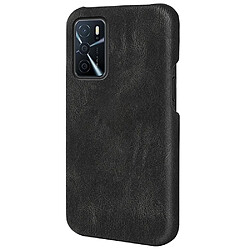 Coque en TPU + PU anti-griffes, noir pour votre Oppo A16/A16s/A54s