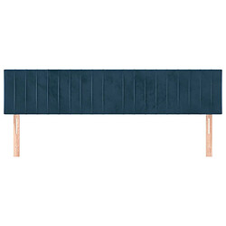 Avis Maison Chic Lot de 2 Têtes de lit design Bleu pour chambre - Décoration de lit foncé 80x5x78/88 cm Velours -MN65514