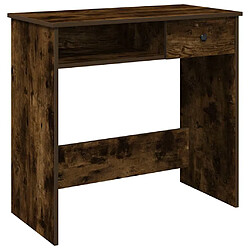 vidaXL Bureau chêne fumé 80x40x75 cm bois d'ingénierie