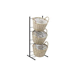 Lot de 3 paniers Rack en métal noir- FEERIC CHRISTMAS