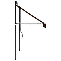 Acheter vidaXL Auvent manuel rétractable avec LED 150 cm Orange et marron