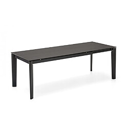 Acheter Inside 75 Table extensible 8 couverts LORD 190 cm pieds bois foncé plateau céramique pierre