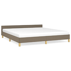 vidaXL Cadre de lit sans matelas taupe 160x200 cm tissu