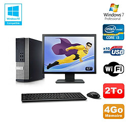 Lot PC DELL 790 SFF Intel Core i3-2120 3.3Ghz 4Go 2To WIFI W7 Pro + Ecran 17" - Occasion