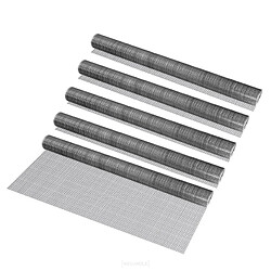 Grillage métallique en acier galvanisé 100 cm x 5 m gris argenté 5 rouleaux [pro.tec]