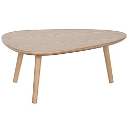 Pegane Table basse, table de salon en bois de pin coloris naturel - longueur 80 x profondeur 56 x Hauteur 33 cm