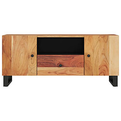 Avis vidaXL Meuble TV 105x33,5x46 cm bois d'acacia solide et d'ingénierie