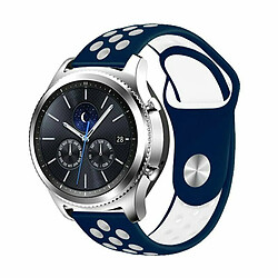 Phonecare Bracelet SportyStyle Huawei Watch 4 - Bleu Foncé/Blanc Bracelet de remplacement silicone - Doux et respirant - Compatible Huawei Watch 4