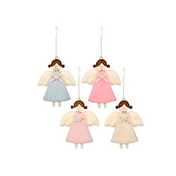 C103 4PCS Décoration de Noël Arbre de Noël Pendentif Angel Fille Petite Pendentif Accueil Scène Décoration Ornements de Noël