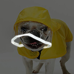 Acheter chien animal imperméable réfléchissant imperméable garder les animaux secs en jour de pluie jaune m