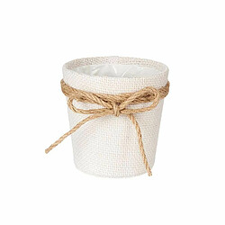 Ibergarden Cache-pot Lien Blanc Tissu 11 x 10,5 x 11 cm (24 Unités)