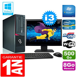 PC Fujitsu Esprimo E720 E85+ SFF I3-4130 RAM 8Go Disque 500 Go Wifi W7 Ecran 22" - Occasion