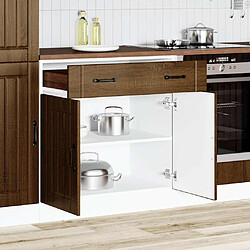 vidaXL Armoire de cuisine Lucca chêne marron bois ingénierie