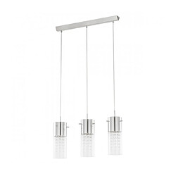 Luminaire Center Suspension en cristal Marqu Chrome 3 ampoules