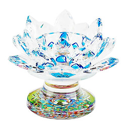 Acheter cristal verre lotus fleur thé lumière bougeoir cadeau bleu