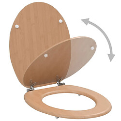 Helloshop26 Siège de toilette abattant avec couvercle MDF design bambou 02_0002897