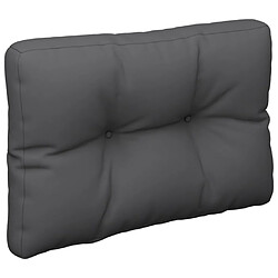 Acheter vidaXL Coussins de palette lot de 2 anthracite tissu