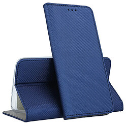 Htdmobiles Housse pour Motorola Moto G52 4G / G82 5G - etui coque pochette portefeuille + film ecran - BLEU MAGNET