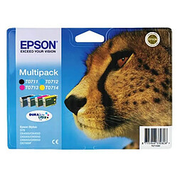 EPSON Cartouche d'encre T0715 noir et tricolore capacité standard noir